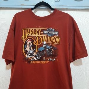 Harley Davidson t shirt Deluxe Harley Sundance Wyoming graphic tee Motocore 2XL